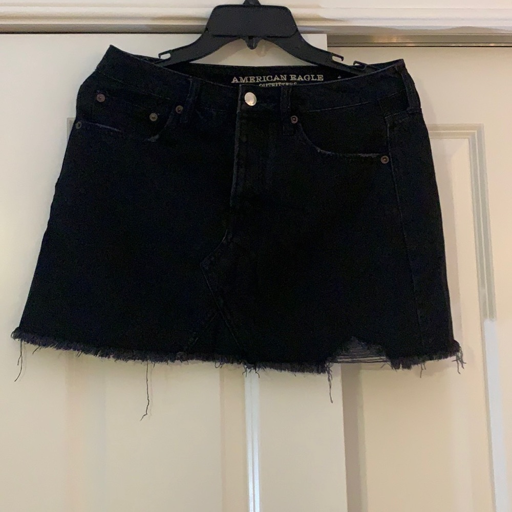 Black denim American Eagle skirt, size 6